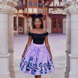 PUG Pink castle swing skirt